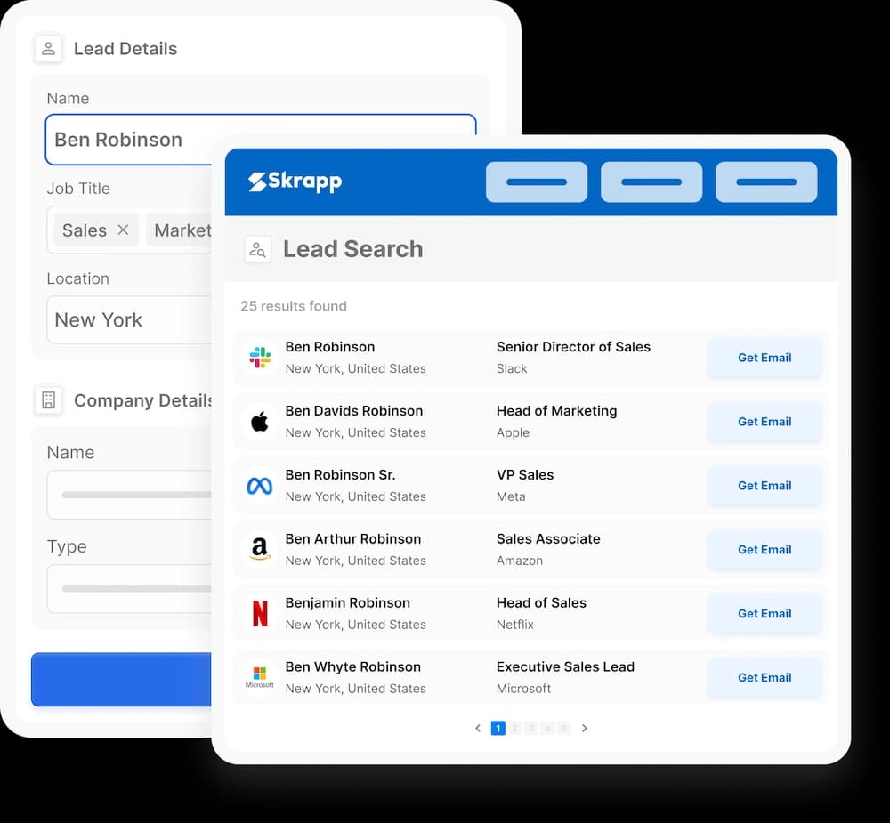 Scale your outreach with verified leads and emails.