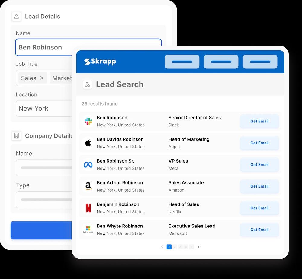 Scale your outreach with verified leads and emails.